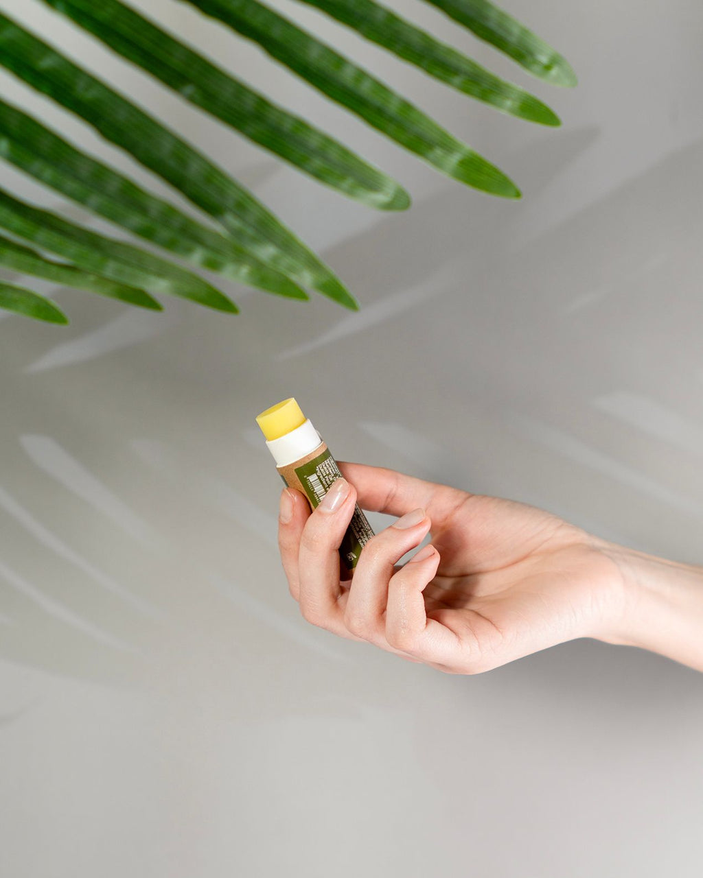 Delicat balsam de buze tinut in mana